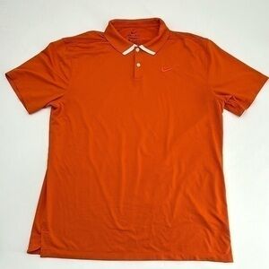 UEC Nike dri fit orange golf polo shirt medium